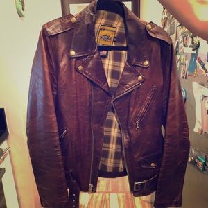 Schott NYC Cowhide Hand-Oil Leather Jacket